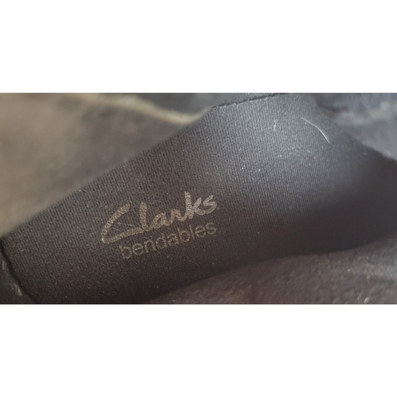 Clarks Black Ankle Boots with Buckle Detail - Picture 8 of 9